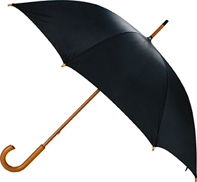 зонт черный, зонты под нанесение, зонты складные, зонты трость, купить зонт с деревянной ручкой в Алматы, купить недорогие подарки для клиентов, купить подарки, подарки для личного пользования