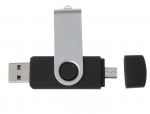 Артикул  F002-Н, USB-флешка USB/micro на 16 Гб Черный