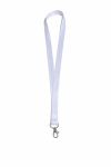 Артикул 110 Ланьярд/шнур для бейджа под нанесение, белый